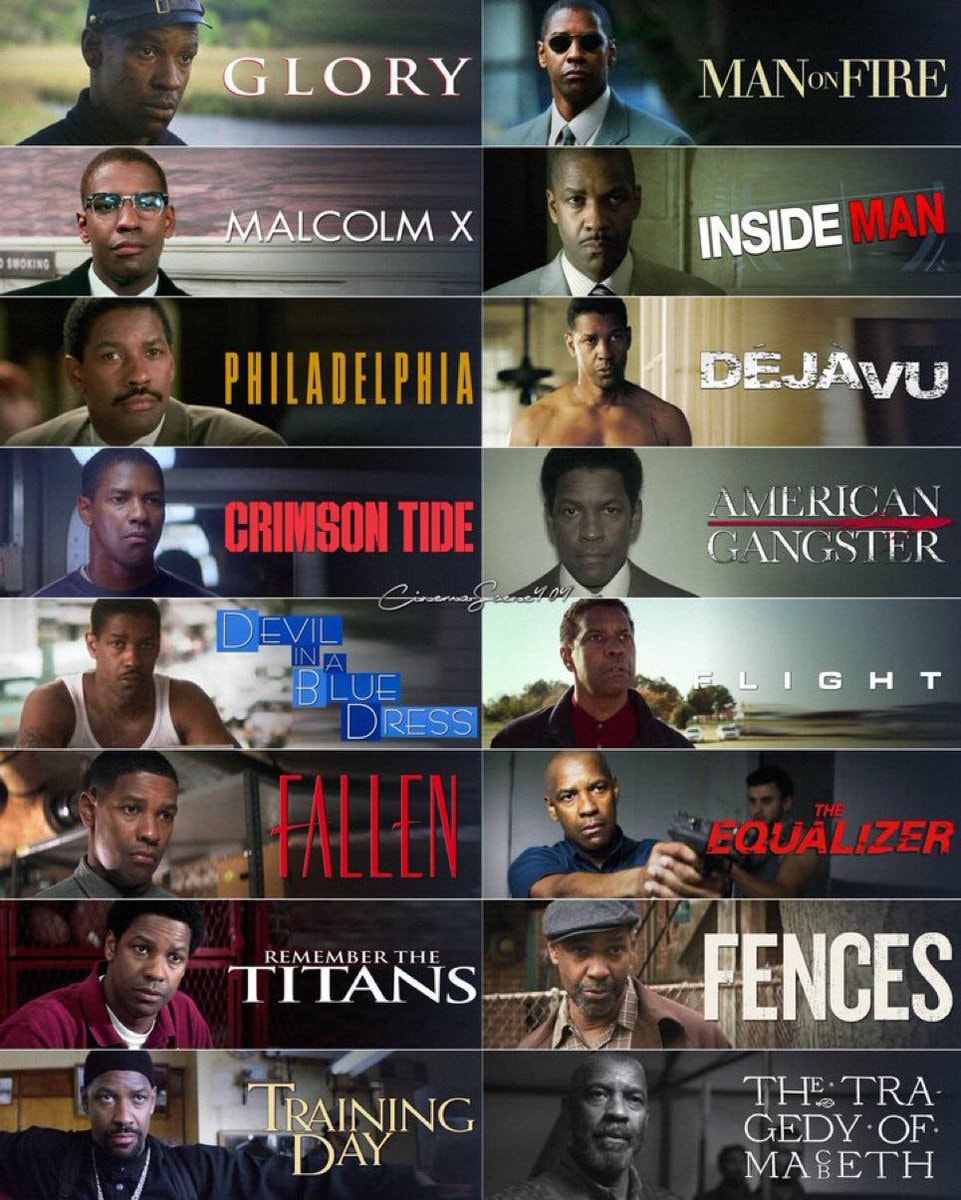 Denzel Washington movie posters