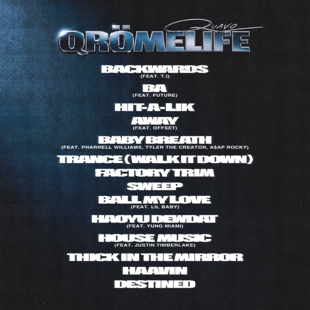 Quavo QRÖMELIFE Tracklist (photo 2 of 2)