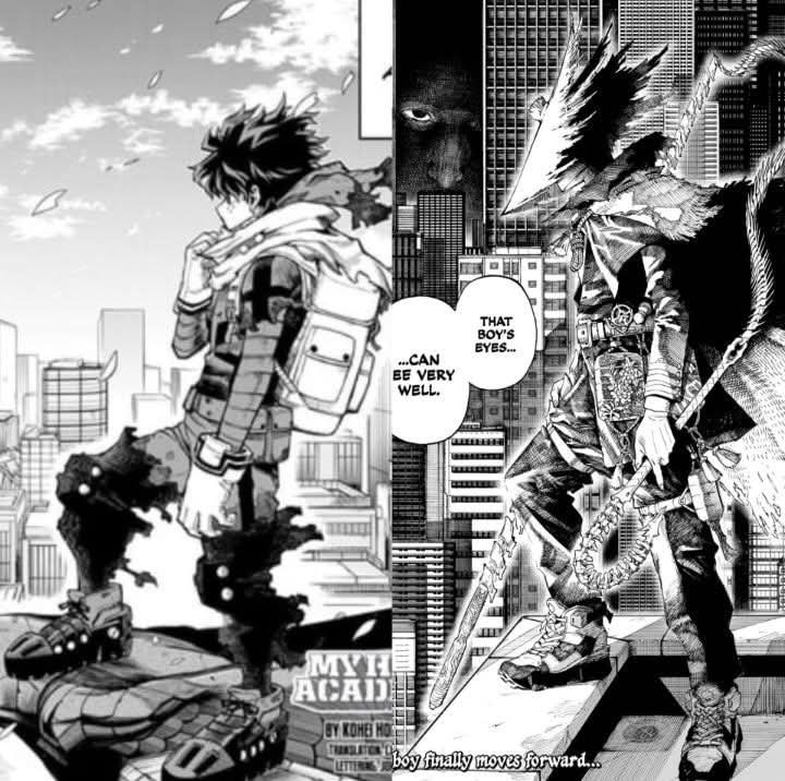 MYH ACAD manga panels