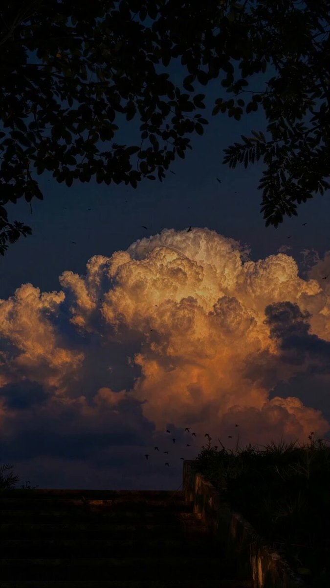 serene cloudscape at night