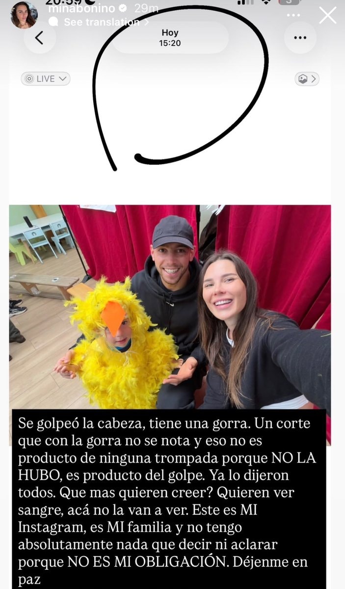 Mina Bonino IG rant 📲🚨 (photo 2 of 2)