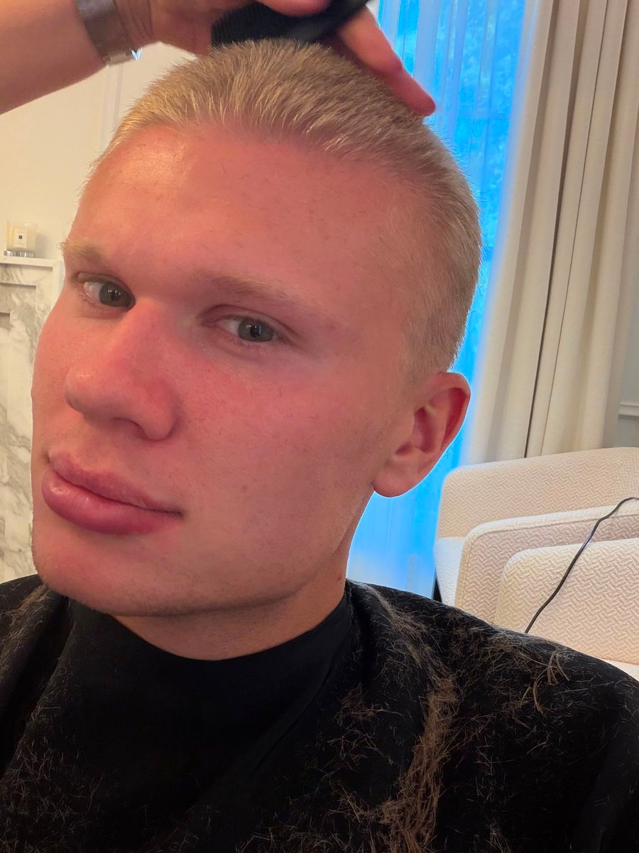 Erling Haaland new haircut (photo 2 of 2)