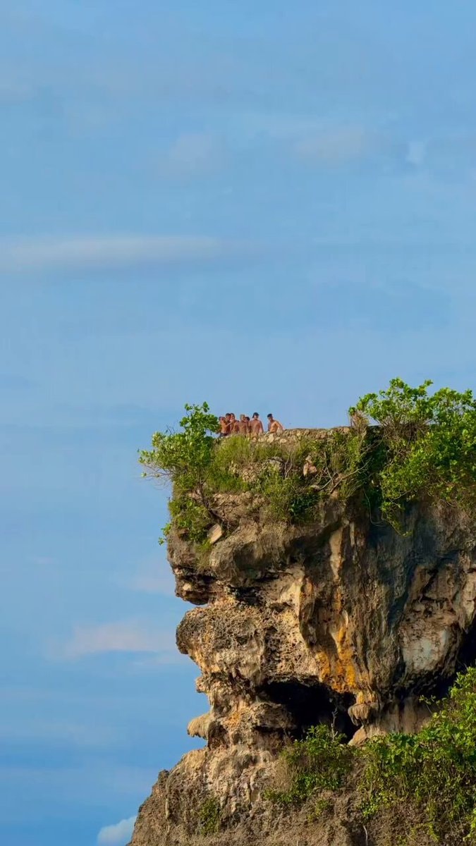 Cliffside ocean crew moves