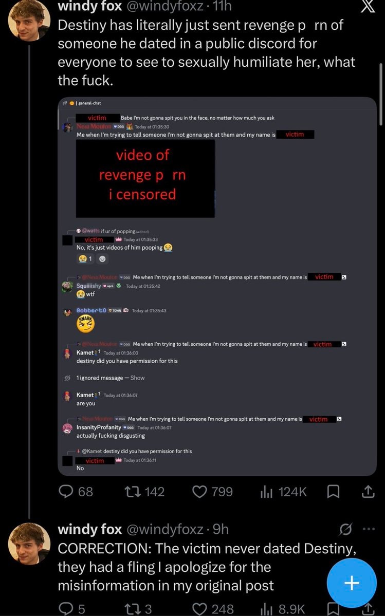 Destiny Discord accusation
