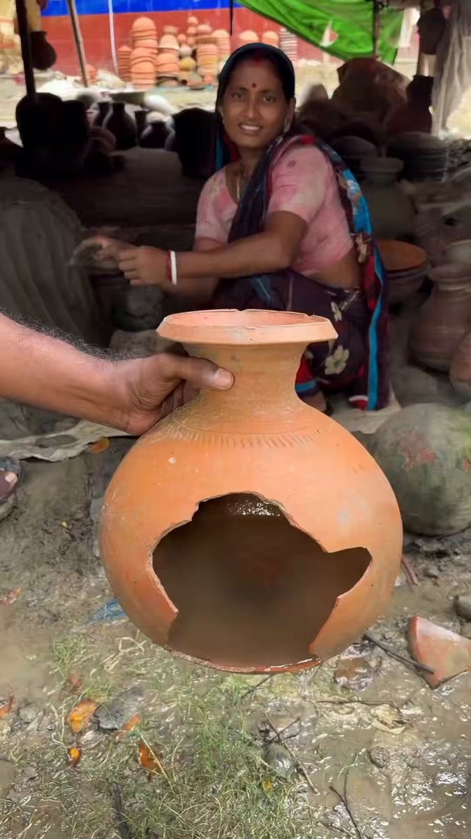 Indian clay pot making