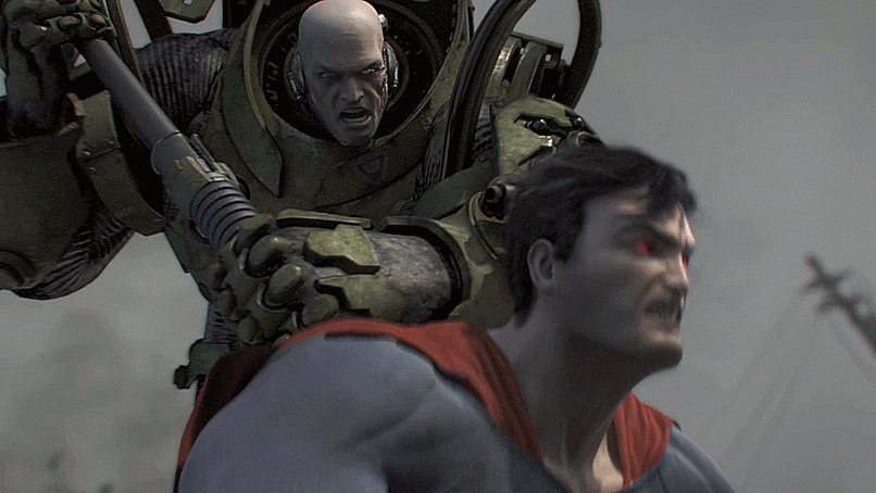 Superman vs Lex Luthor confrontation GIF