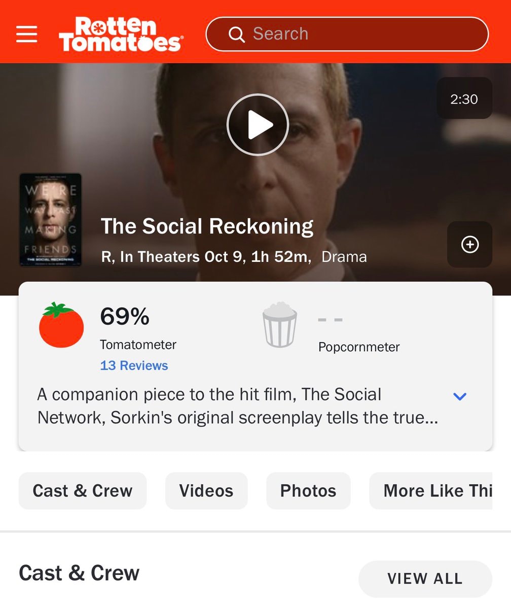 THE SOCIAL RECKONING Rotten Tomatoes