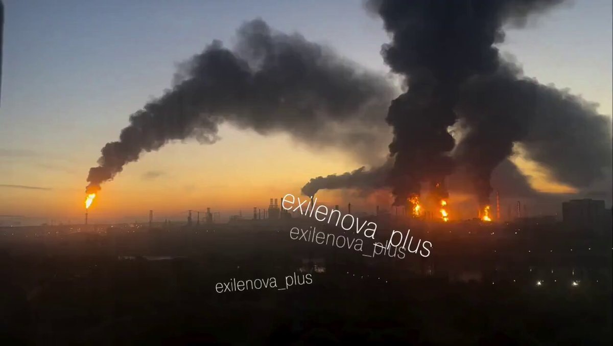 Kapotnya oil refinery strike Moscow