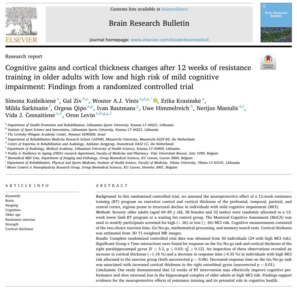 resistance training cognitive gains