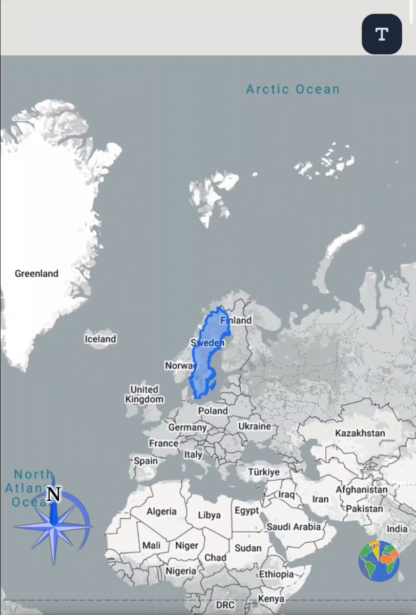 Sweden size map
