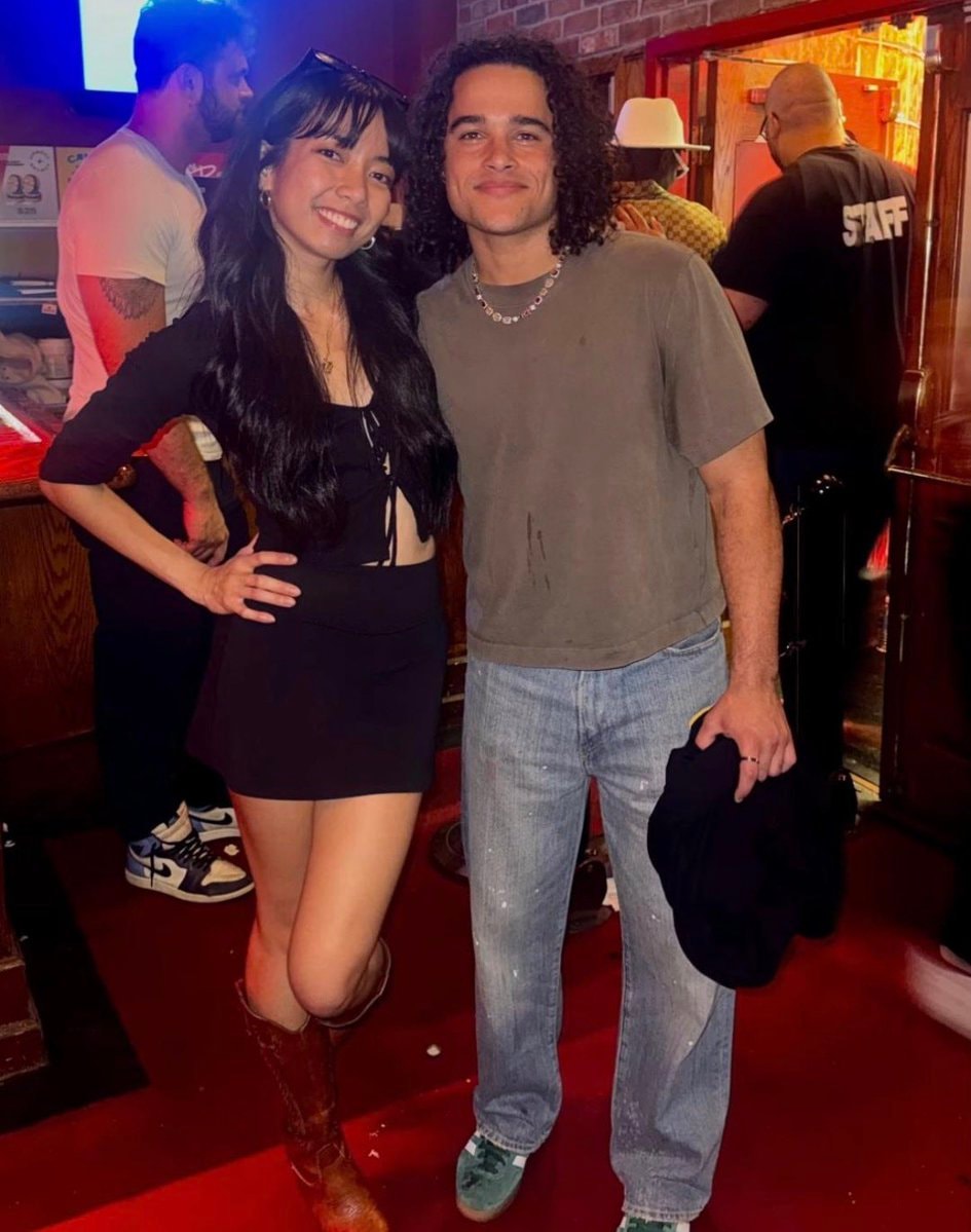 India and Jalen with fan Vancouver