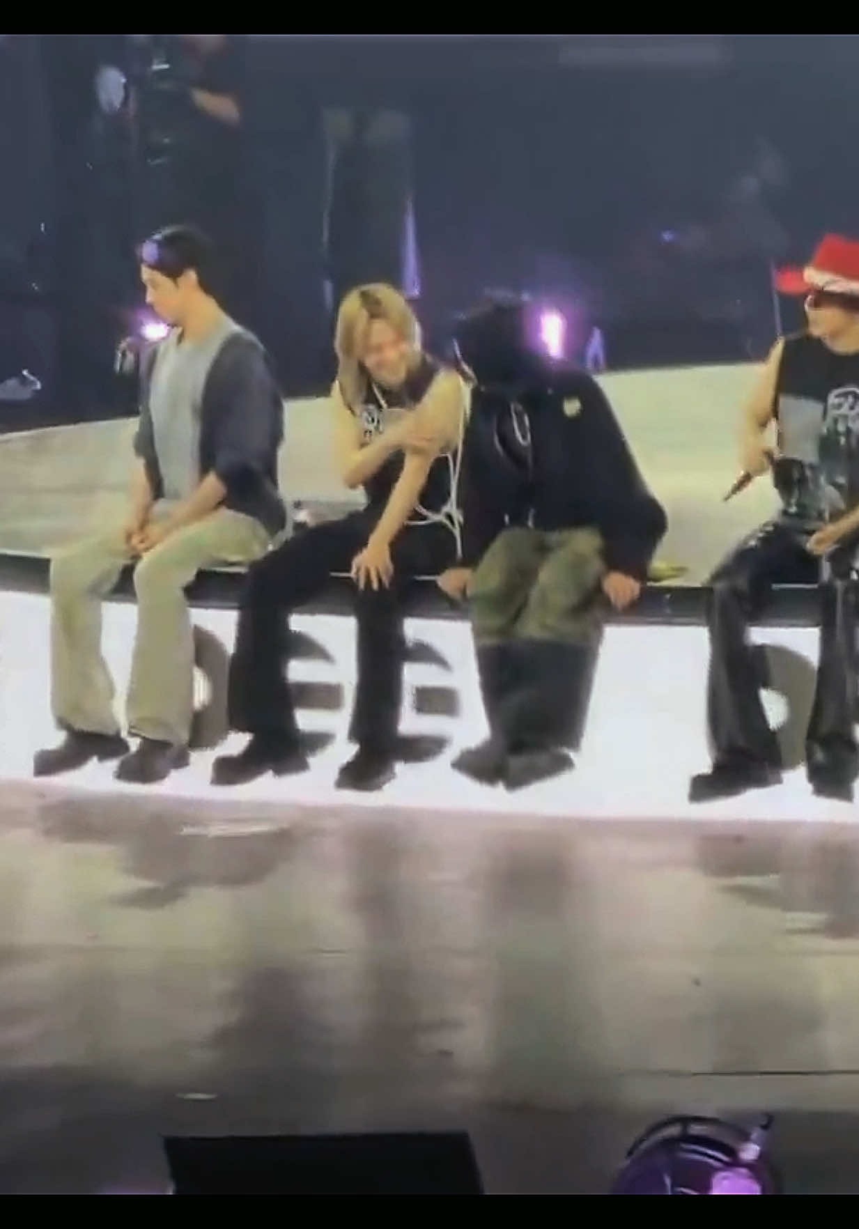 Jungkook speaking on stage