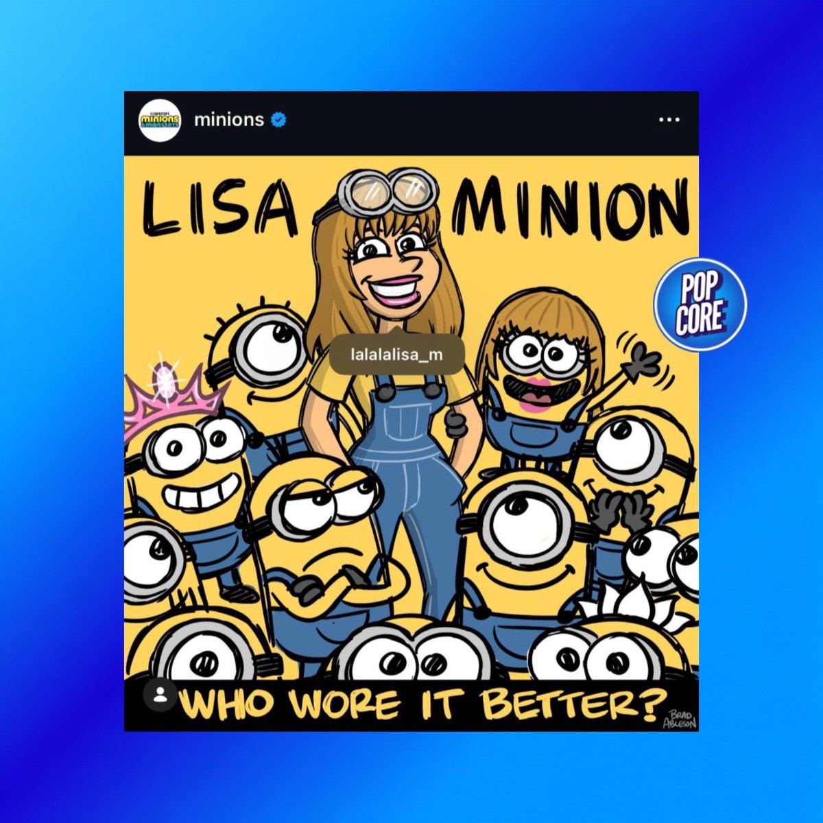 Lisa Minions Instagram shoutout (photo 2 of 2)