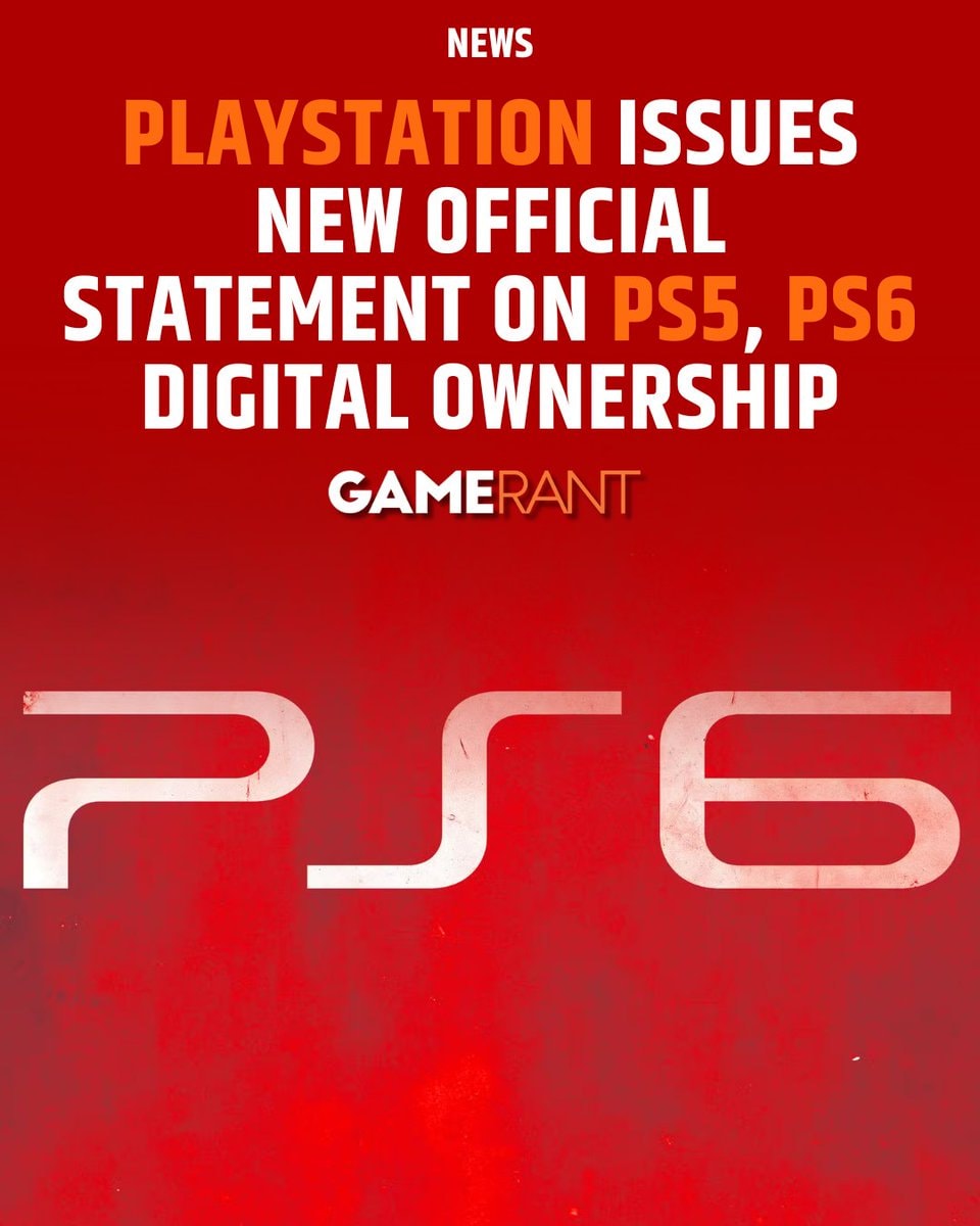 Sony PS5 PS6 Digital Ownership Statement
