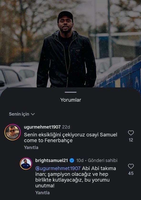 Osayi-Samuel Fenerbahçe reply