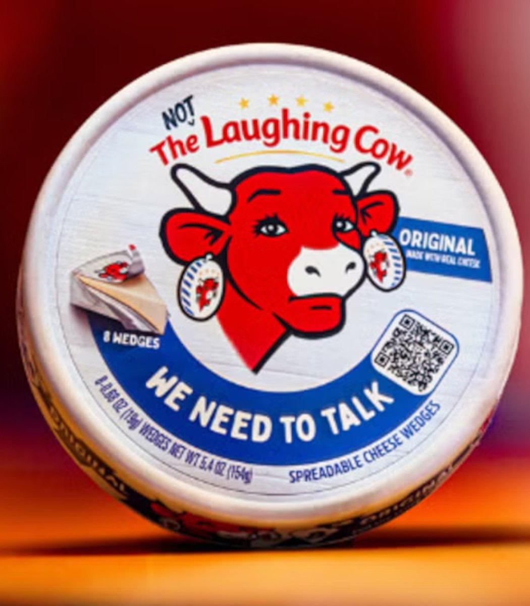 Laughing Cow mascot not laughing since 1921