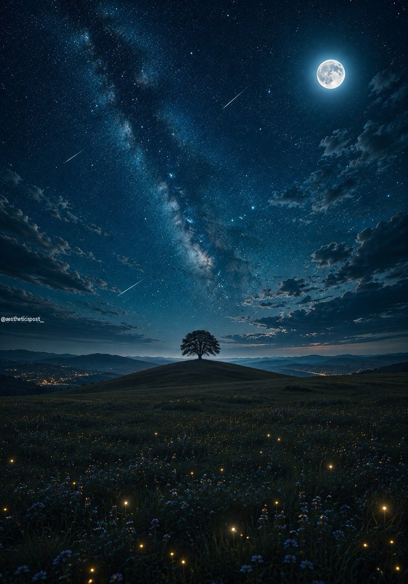 silhouette tree under milky way