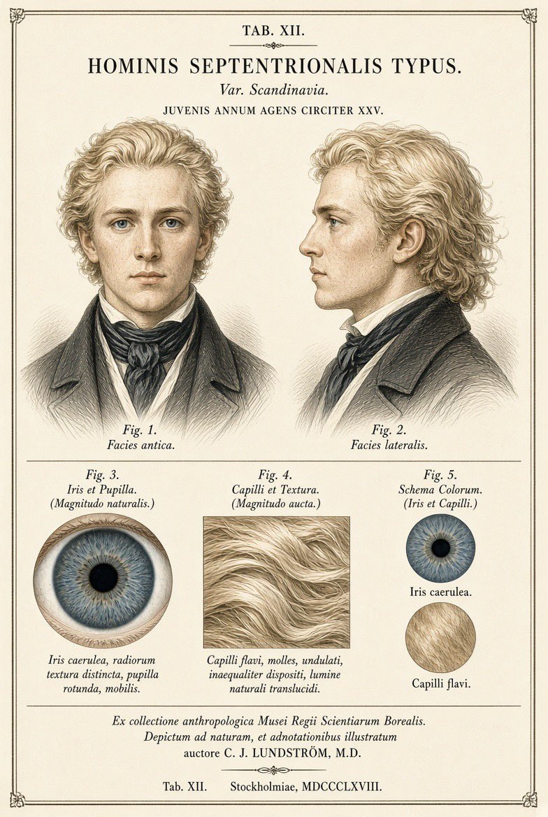 Hominis Septentrionalis Typus illustration