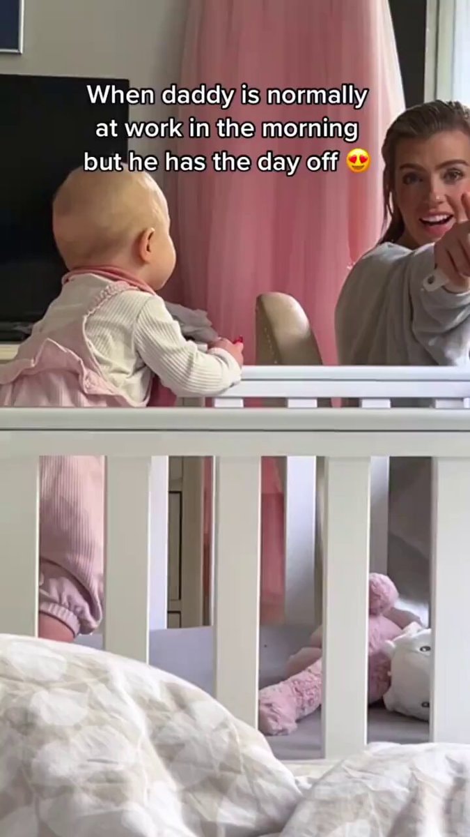 Baby confused when dad is home