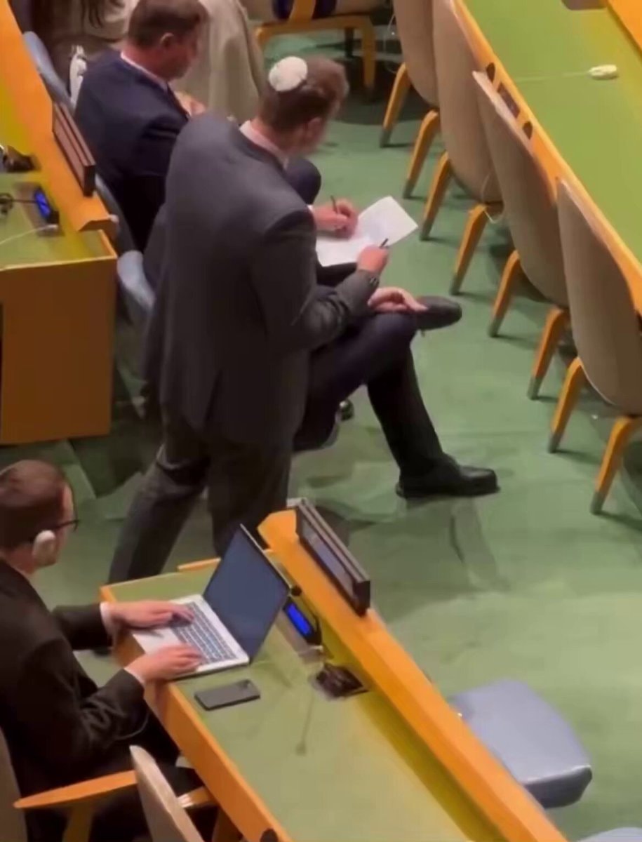 Israeli delegate UN Netanyahu speech