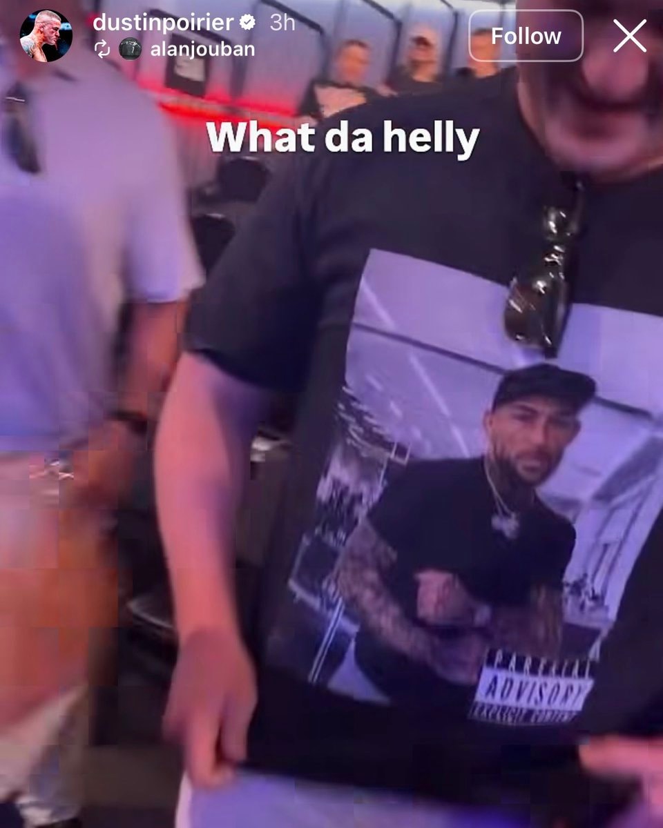 Dustin Poirier custom shirt at Meta Apex
