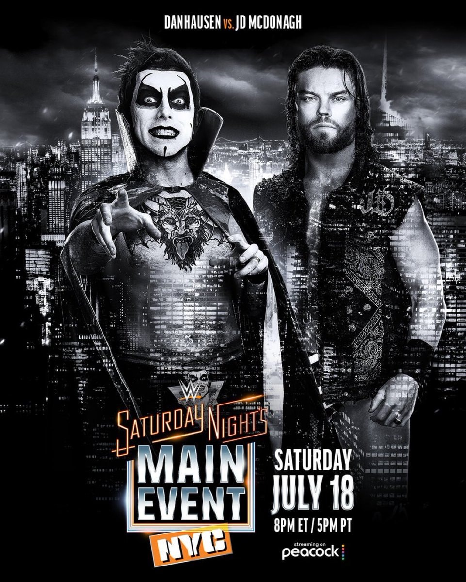 Danhausen vs. JD McDonagh Saturday Night's Main Event graphic