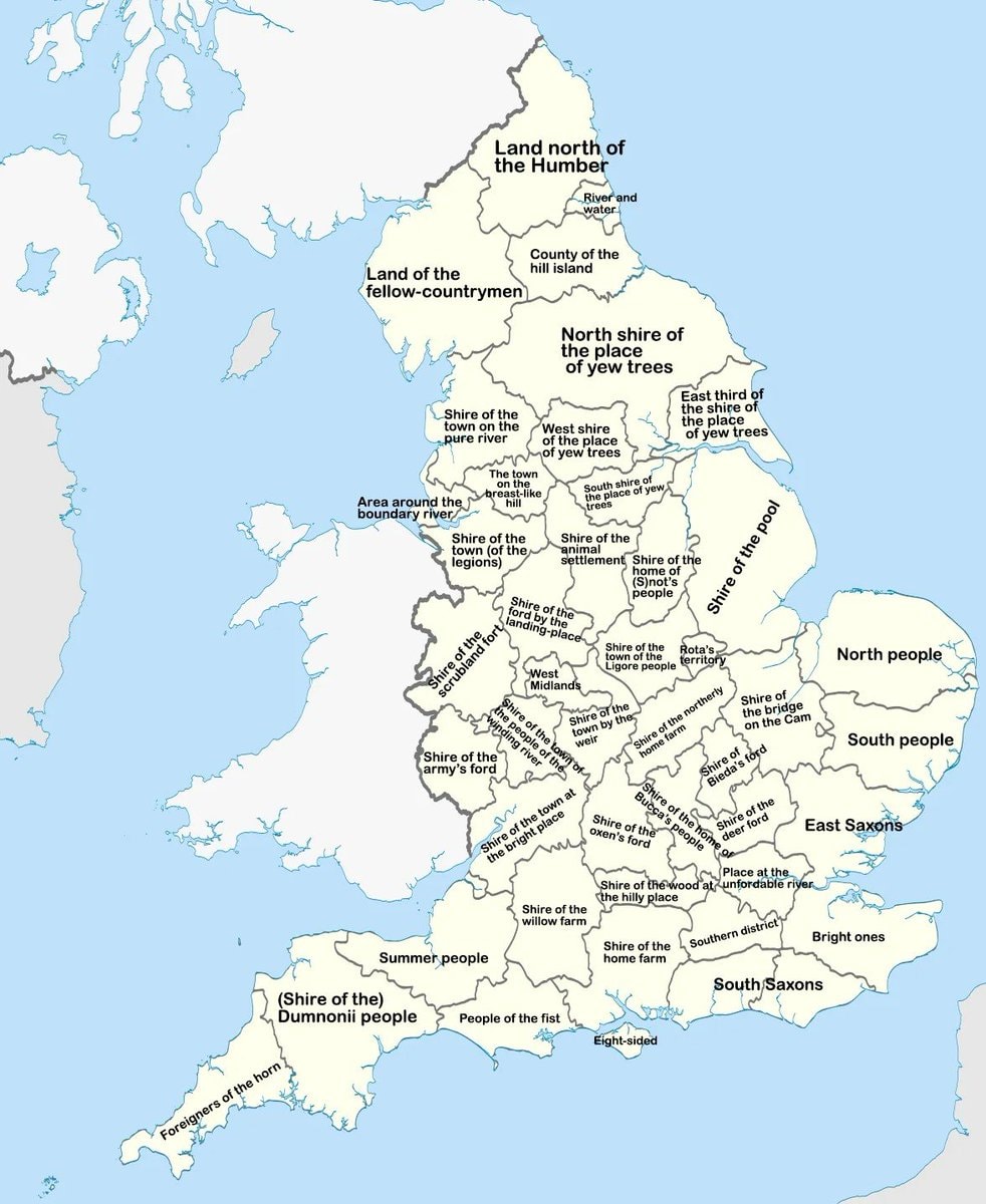 Literal meanings of English counties