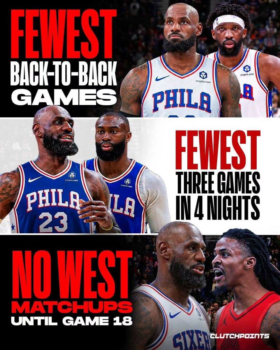 Sixers schedule advantage graphic