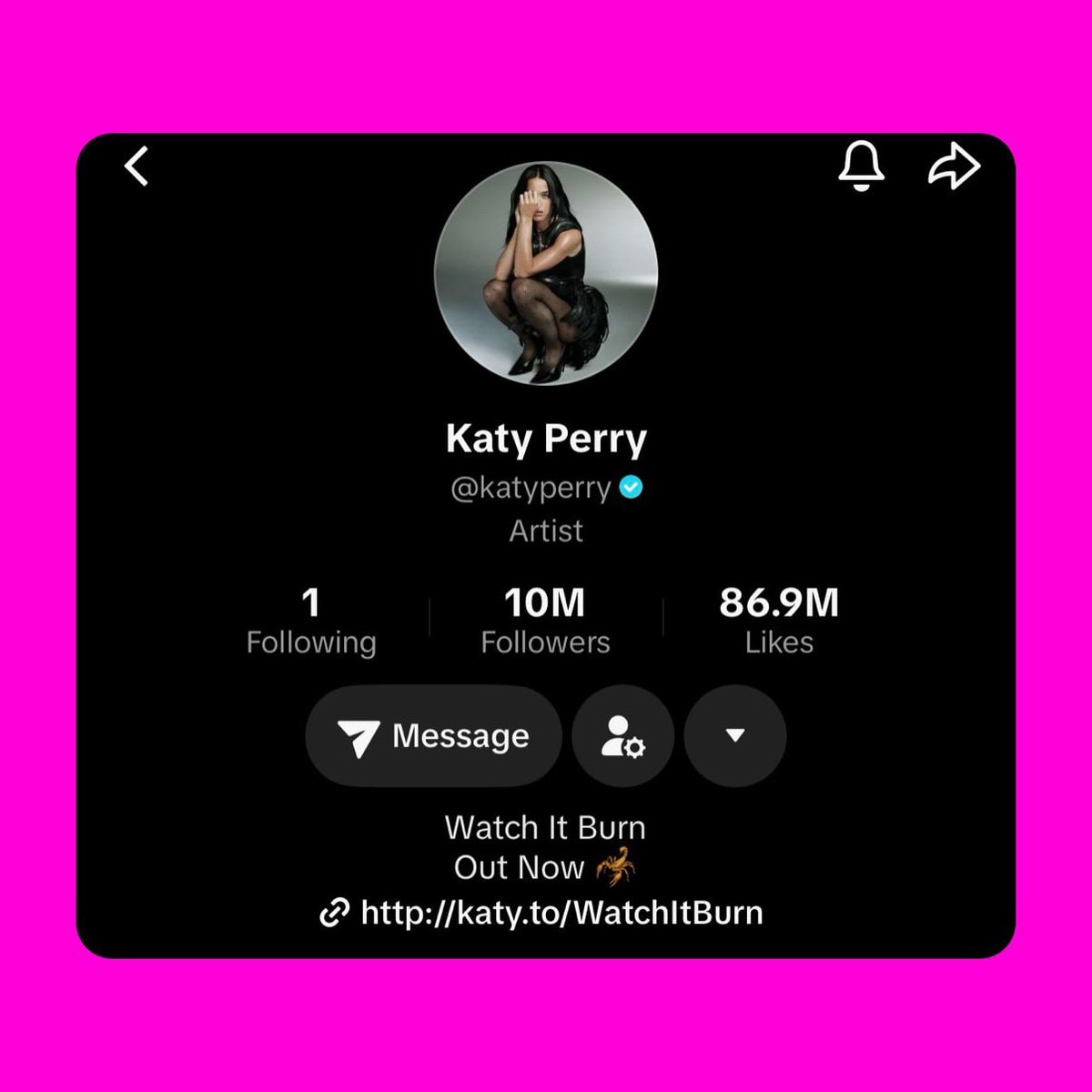 Katy Perry 10M TikTok followers (photo 2 of 2)