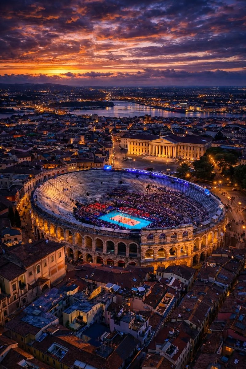 Verona Italy amphitheater sunset 🇮🇹