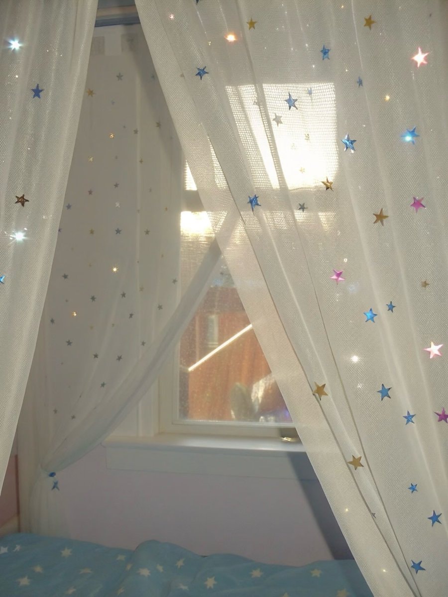 sunlight through star curtains (photo 4 of 4)