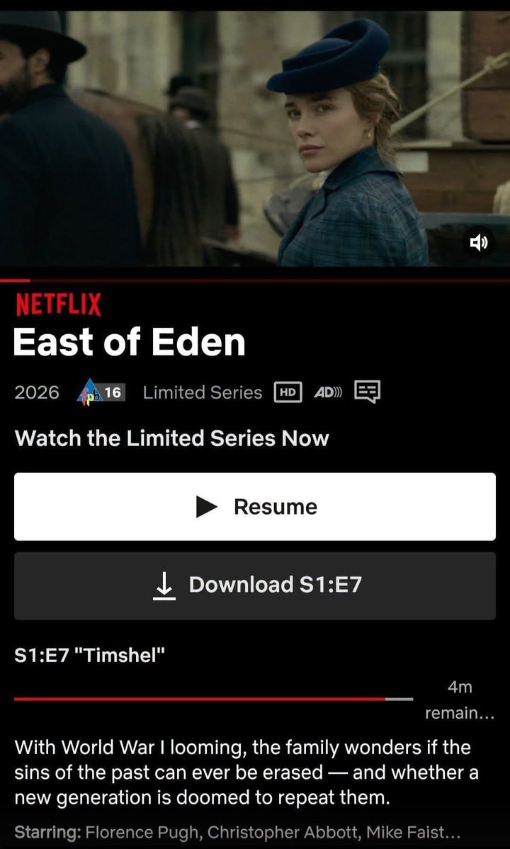East of Eden Florence Pugh Netflix