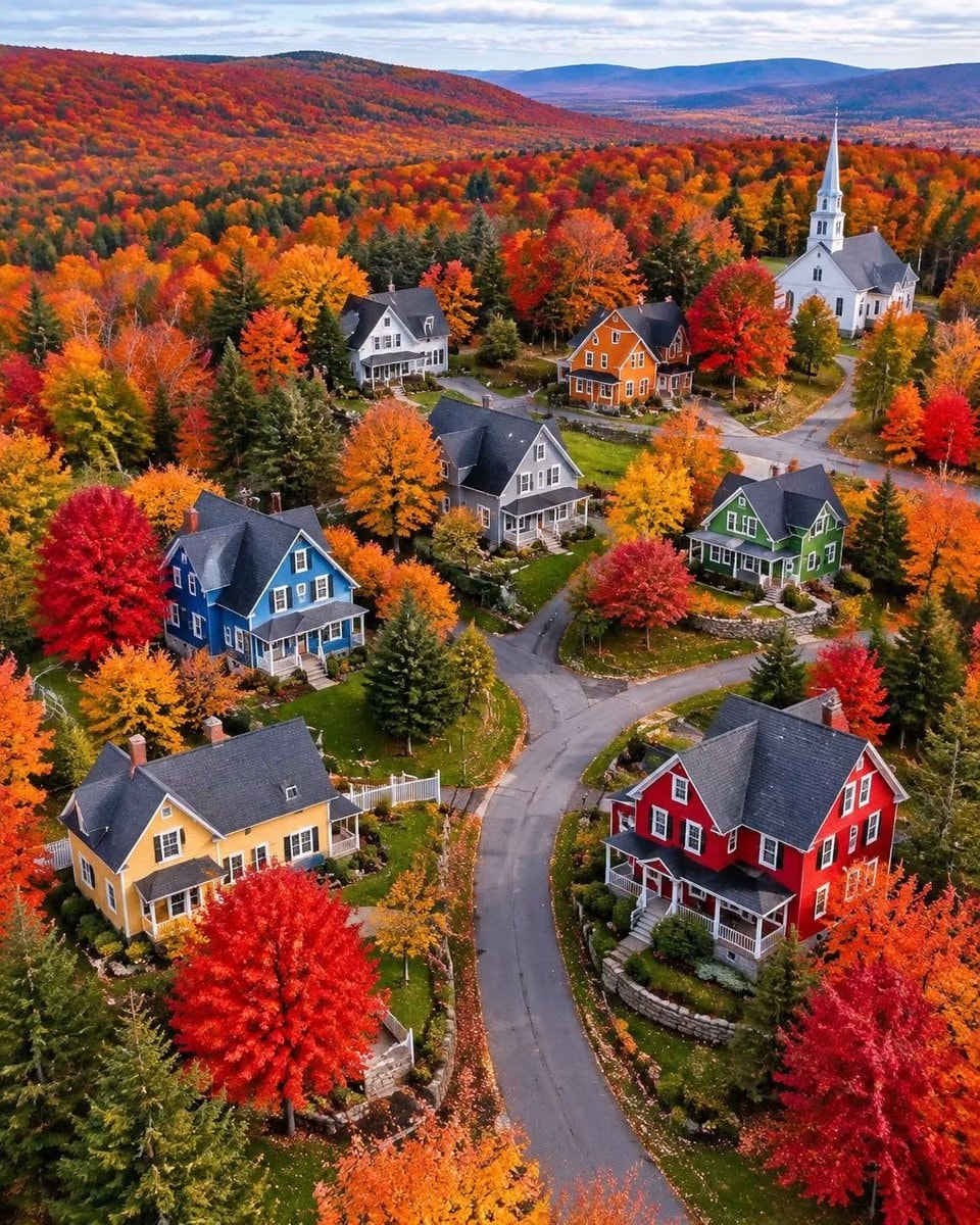 Canada fall village view