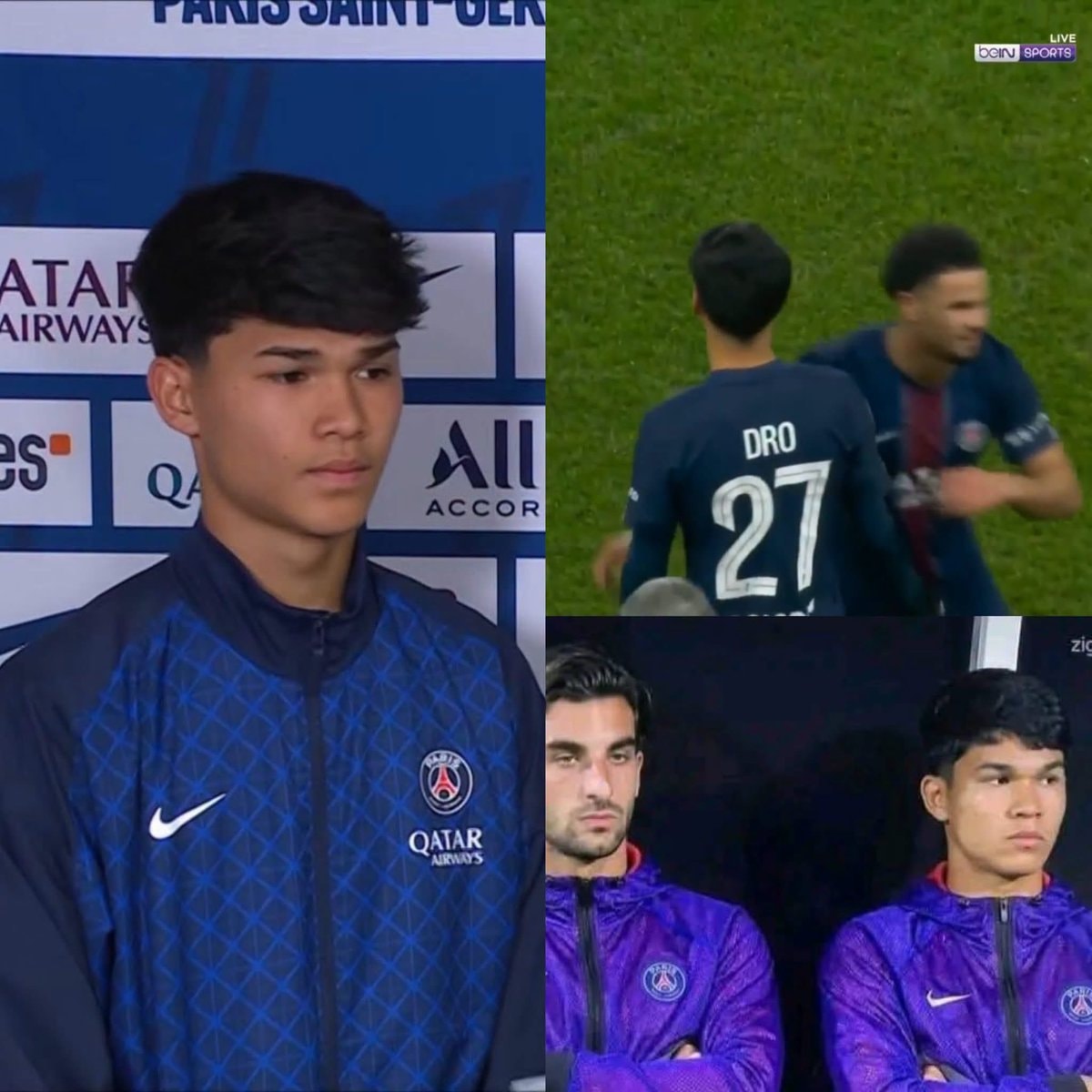 Dro Fernández PSG bench reflection