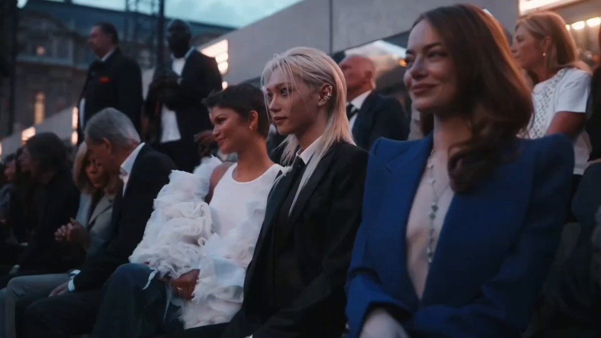 Zendaya Emma Stone Felix at Louis Vuitton Show