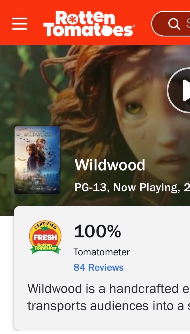 WILDWOOD Certified Fresh at 100% on Rotten Tomatoes