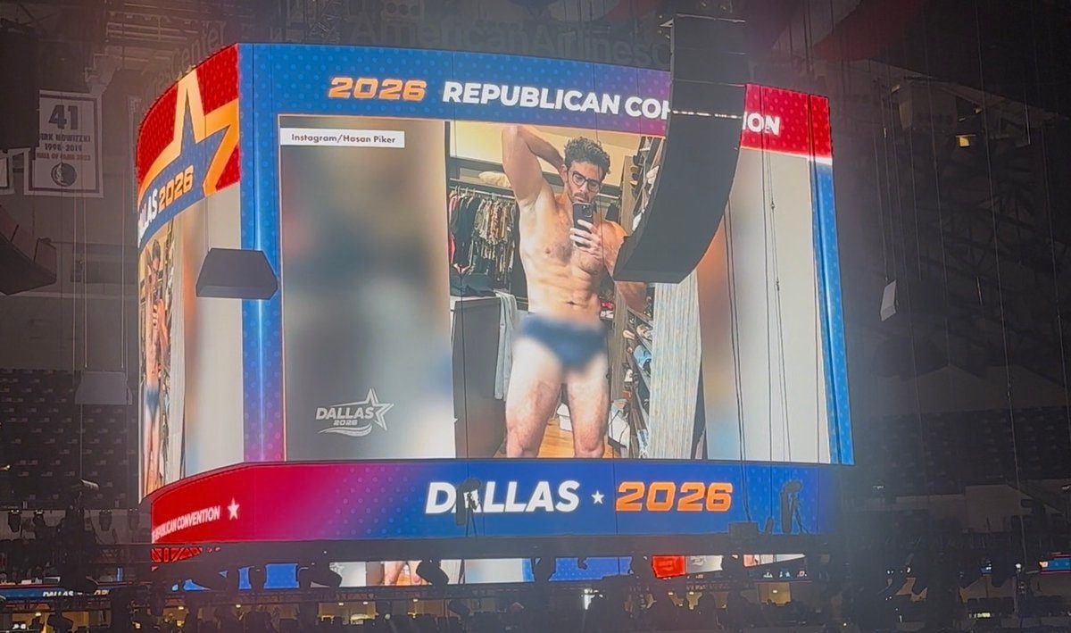 Hasan Piker meat pic at 2026 Republican Convention
