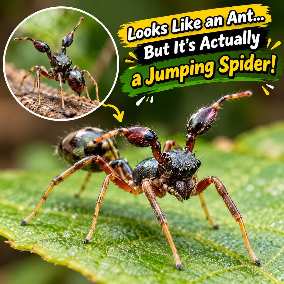 Ant-mimicking jumping spider