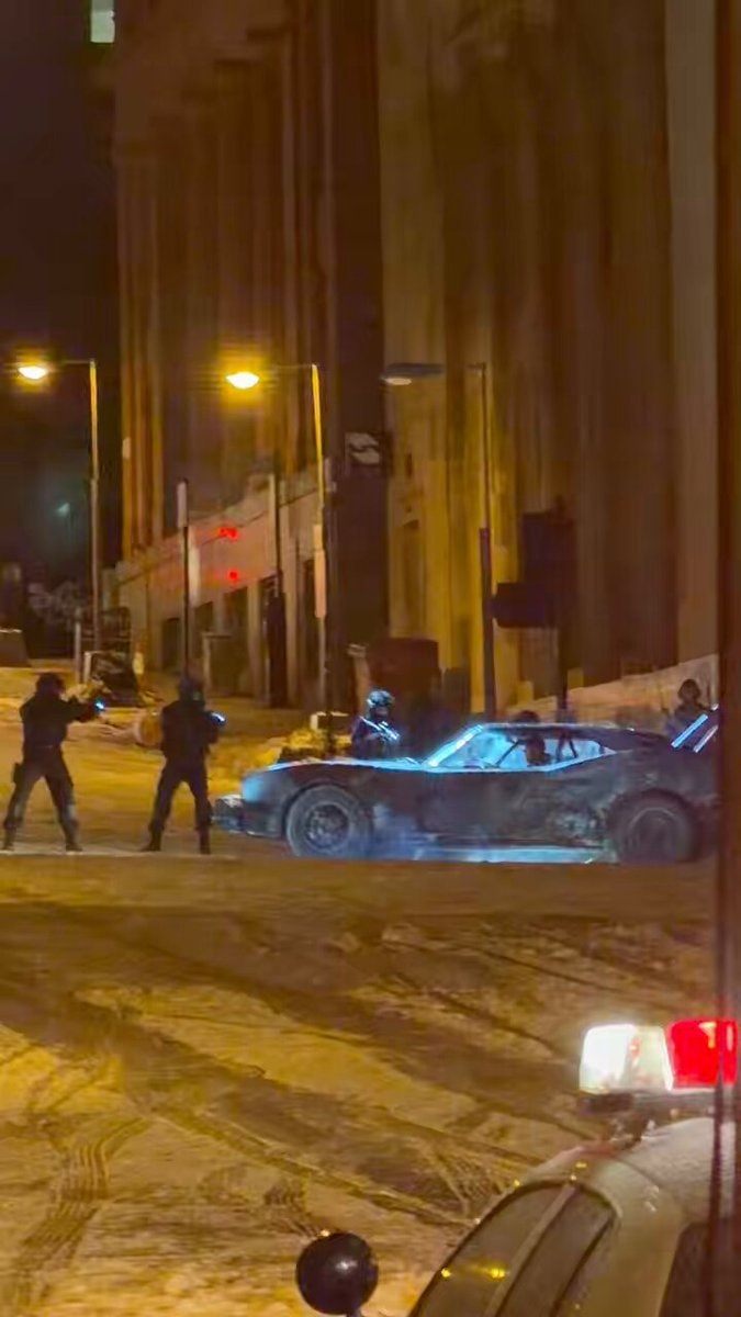 Batmobile on The Batman 2 set