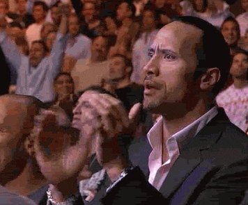 The Rock impressed clapping GIF