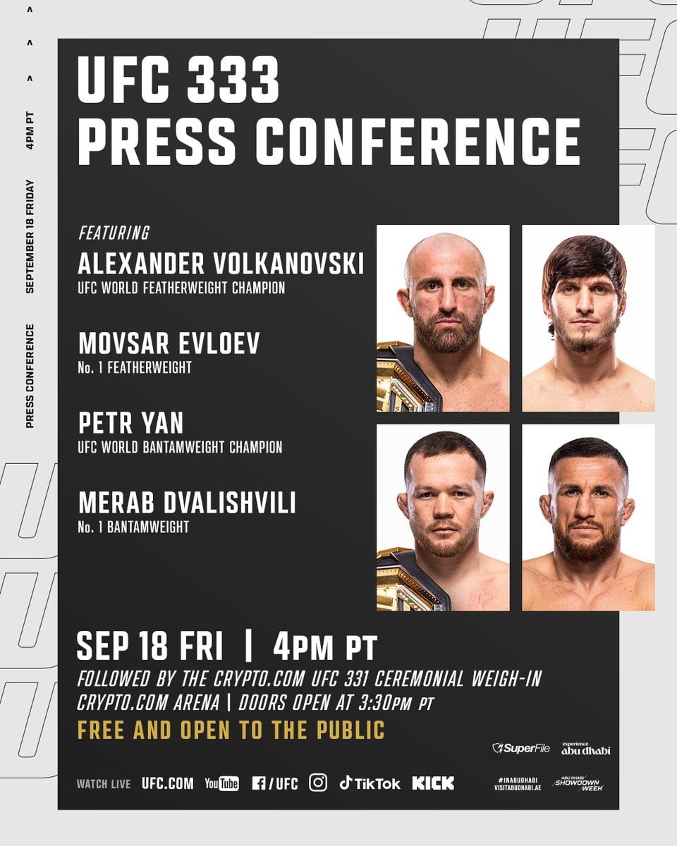 UFC 333 Press Conference fighters