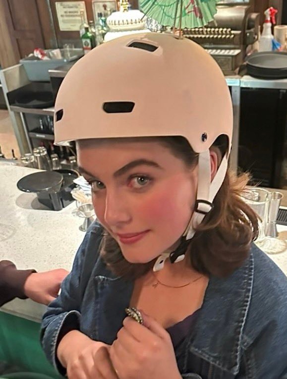 Belmont Cameli pink helmet Hannah Who What Wear (photo 2 of 2)