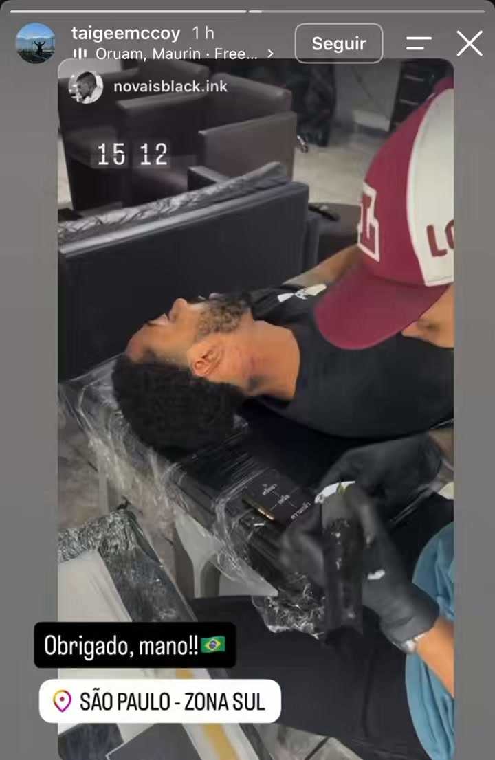 BTS tour member gets tattoo in São Paulo