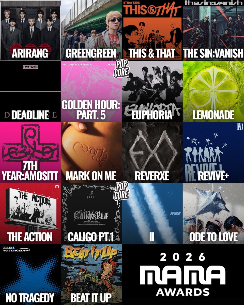 2026 MAMA Awards Album of the Year picks