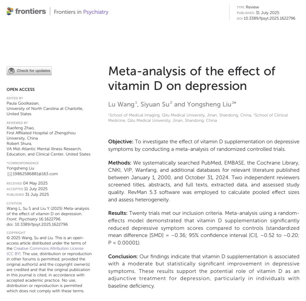 Vitamin D meta-analysis study