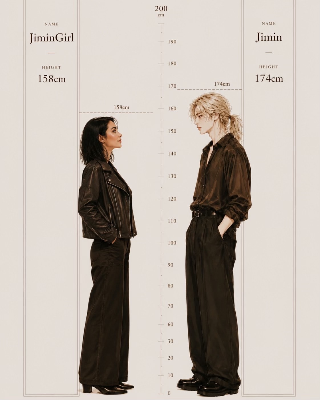 JiminGirl height comparison with Jimin (photo 2 of 2)