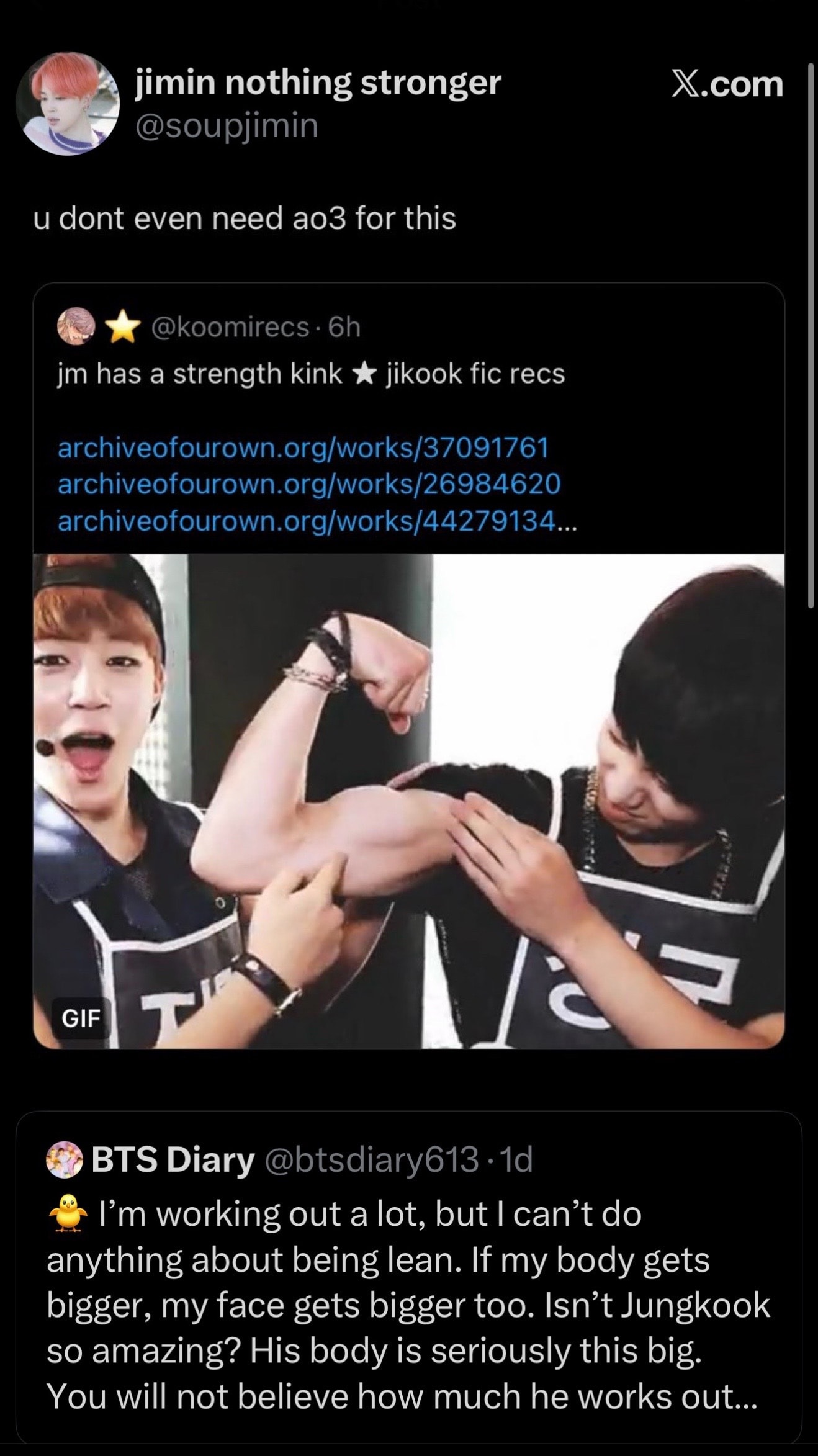 Chimmy impressed by Cooky weightlifting