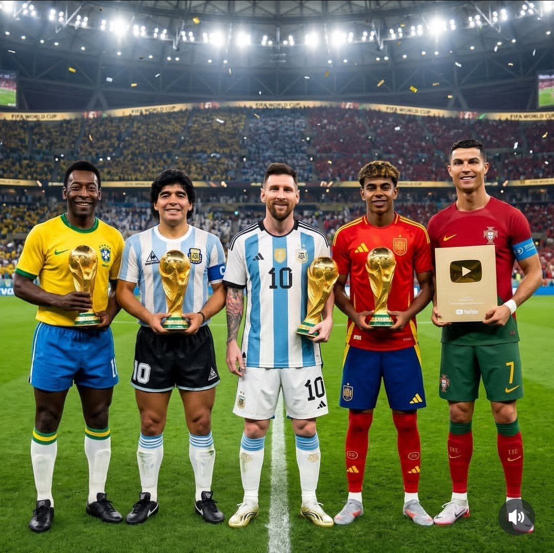 Ronaldo YouTube Play Button with legends