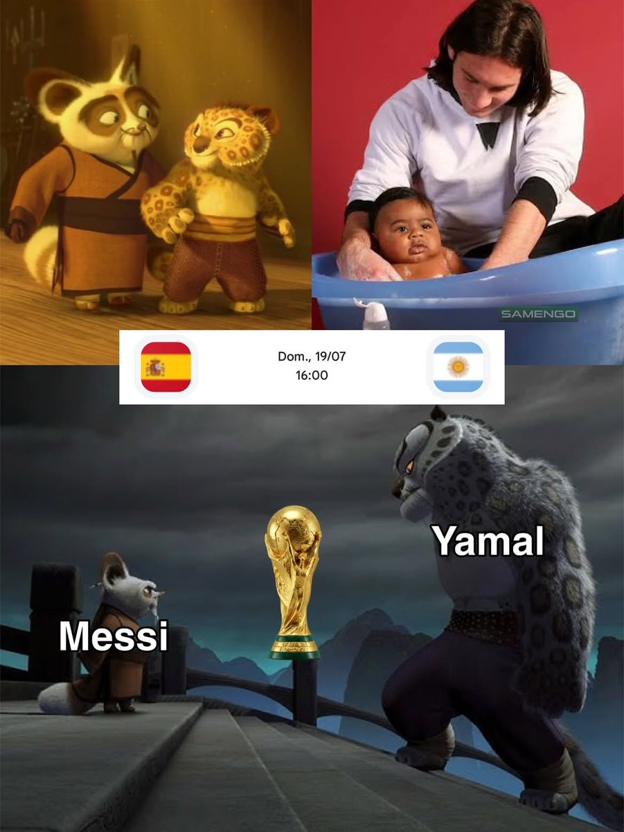 Messi Yamal Kung Fu Panda meme