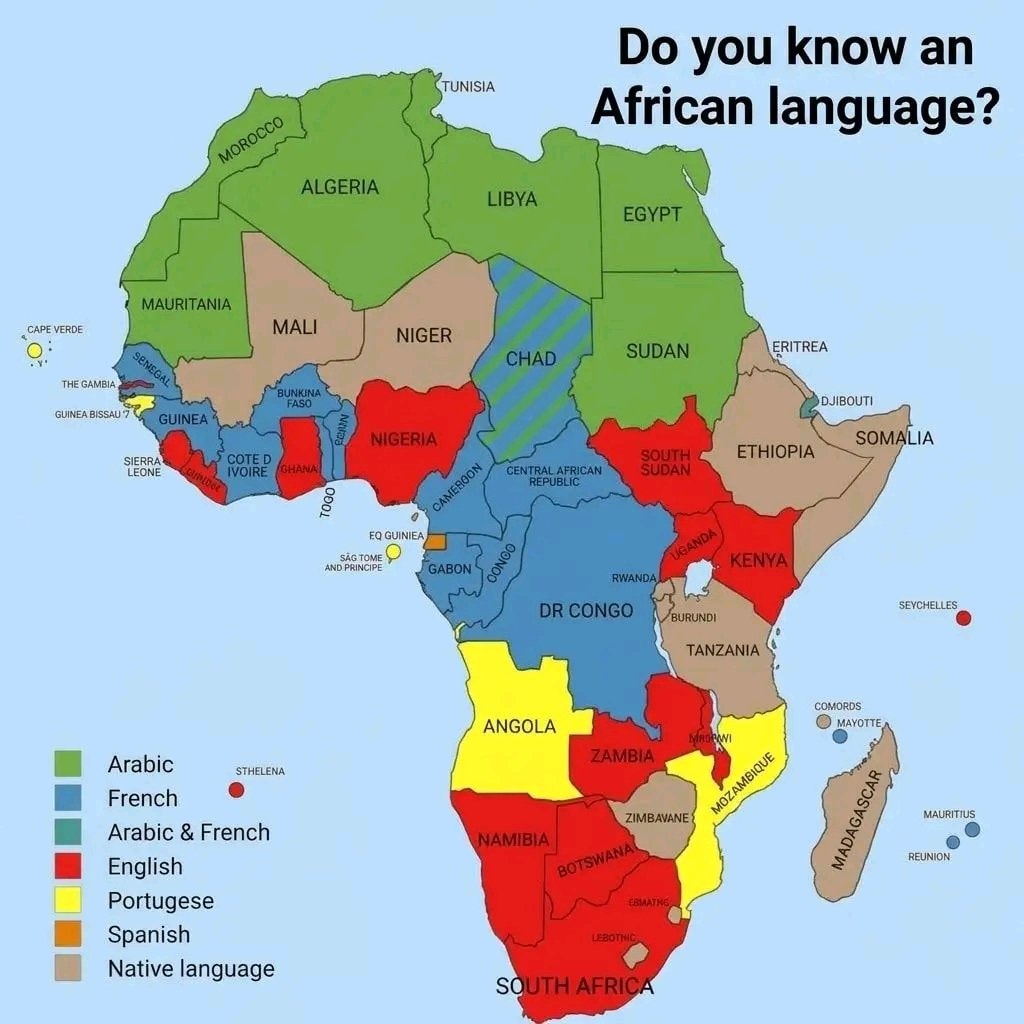 languages of Africa map